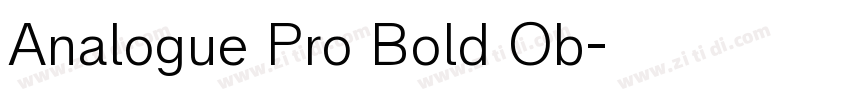 Analogue Pro Bold Ob字体转换